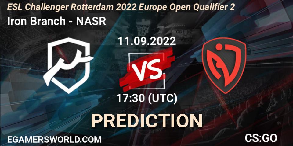 Iron Branch contre NASR : prédiction de match. 11.09.22. CS2 (CS:GO), ESL Challenger Rotterdam 2022 Europe Open Qualifier 2