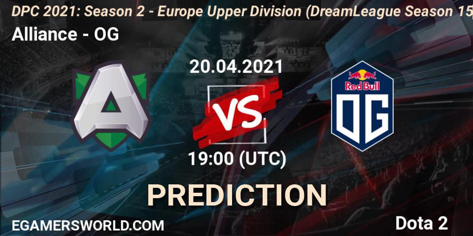 Alliance contre OG : prédiction de match. 20.04.2021 at 19:22. Dota 2, DPC 2021: Season 2 - Europe Upper Division (DreamLeague Season 15)