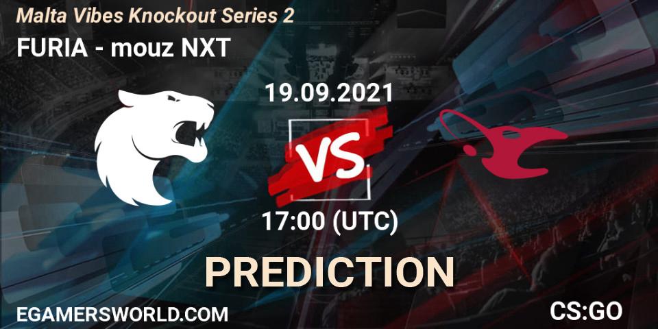 FURIA contre mouz NXT : prédiction de match. 19.09.2021 at 17:25. Counter-Strike (CS2), Malta Vibes Knockout Series #2