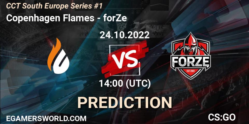 Copenhagen Flames contre forZe : prédiction de match. 24.10.22. CS2 (CS:GO), CCT South Europe Series #1