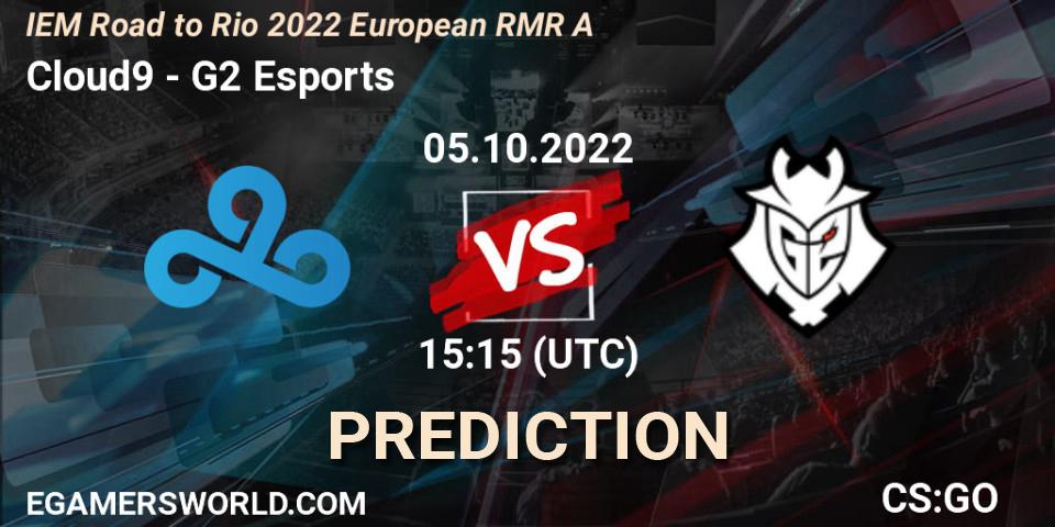 Cloud9 contre G2 Esports : prédiction de match. 05.10.22. CS2 (CS:GO), IEM Road to Rio 2022 European RMR A