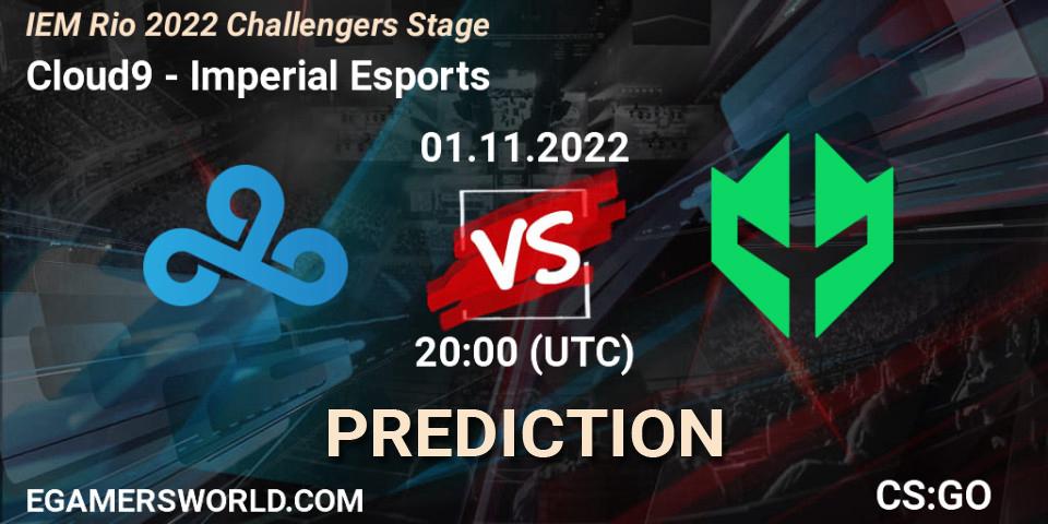 Cloud9 contre Imperial Esports : prédiction de match. 01.11.22. CS2 (CS:GO), IEM Rio 2022 Challengers Stage
