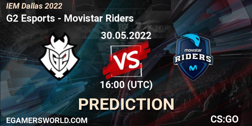 G2 Esports contre Movistar Riders : prédiction de match. 30.05.2022 at 16:00. Counter-Strike (CS2), IEM Dallas 2022