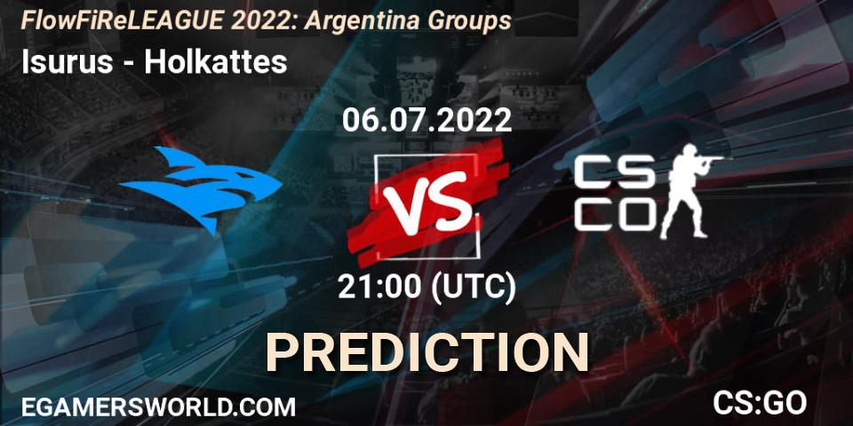 Isurus contre Holkattes : prédiction de match. 06.07.2022 at 21:00. Counter-Strike (CS2), FlowFiReLEAGUE 2022: Argentina Groups