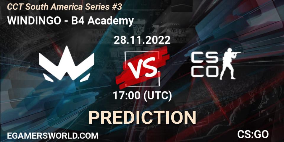 WINDINGO contre B4 Academy : prédiction de match. 28.11.22. CS2 (CS:GO), CCT South America Series #3