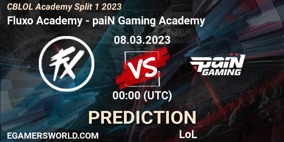 Fluxo Academy contre paiN Gaming Academy : prédiction de match. 08.03.23. LoL, CBLOL Academy Split 1 2023
