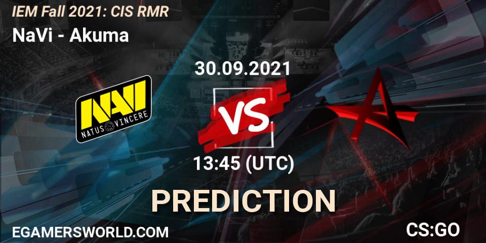 NaVi contre Akuma : prédiction de match. 30.09.2021 at 13:55. Counter-Strike (CS2), IEM Fall 2021: CIS RMR