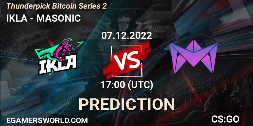 IKLA contre MASONIC : prédiction de match. 07.12.22. CS2 (CS:GO), Thunderpick Bitcoin Series 2