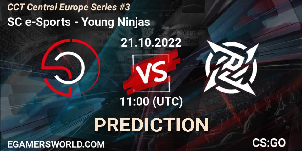 SC e-Sports contre Young Ninjas : prédiction de match. 21.10.2022 at 11:55. Counter-Strike (CS2), CCT Central Europe Series #3