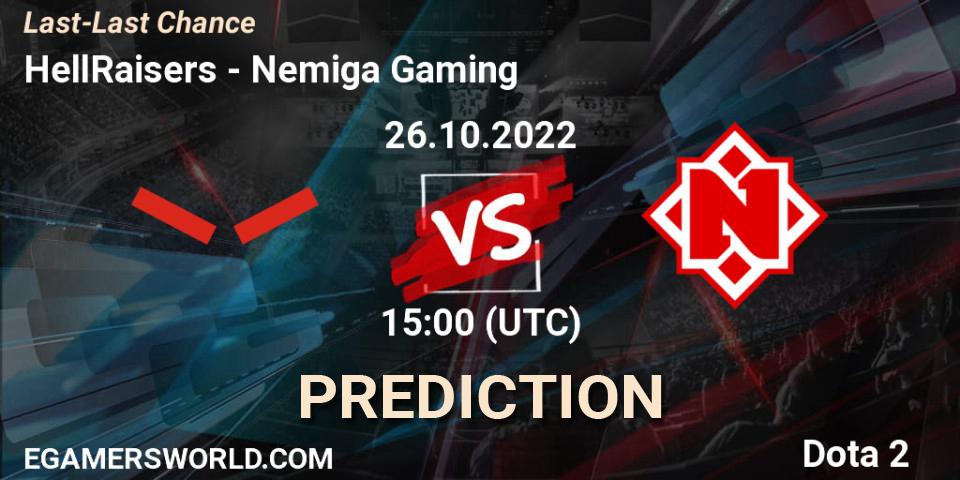 HellRaisers contre Nemiga Gaming : prédiction de match. 26.10.22. Dota 2, Last-Last Chance