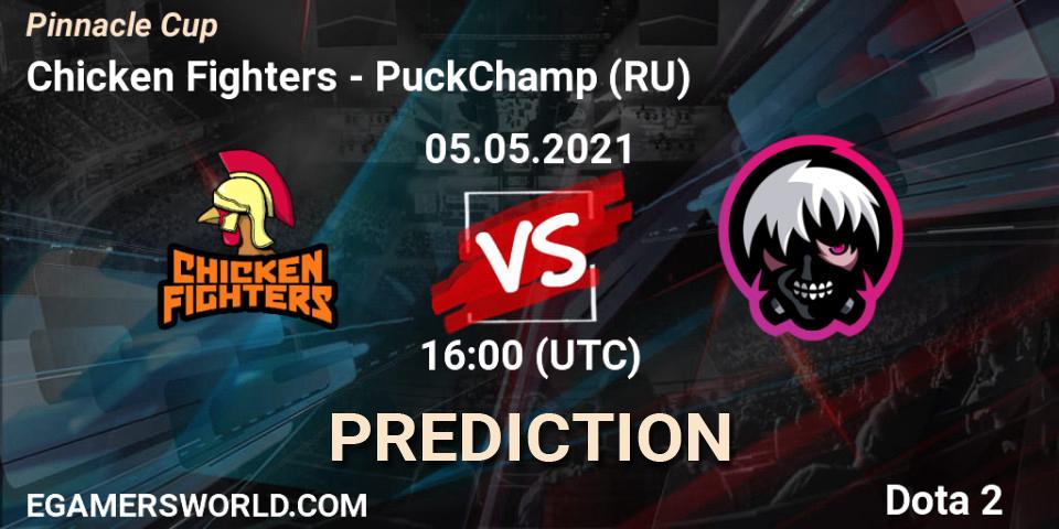 Chicken Fighters contre PuckChamp (RU) : prédiction de match. 05.05.2021 at 12:59. Dota 2, Pinnacle Cup 2021 Dota 2