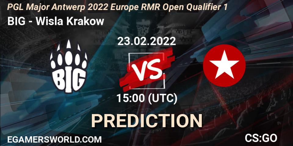 BIG contre Wisla Krakow : prédiction de match. 23.02.2022 at 15:00. Counter-Strike (CS2), PGL Major Antwerp 2022 Europe RMR Open Qualifier 1