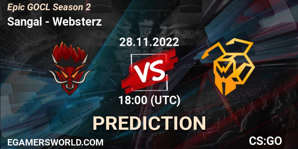 Sangal contre Websterz : prédiction de match. 29.11.22. CS2 (CS:GO), Epic GOCL Season 2
