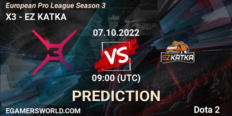 X3 contre Monaspa : prédiction de match. 07.10.2022 at 09:03. Dota 2, European Pro League Season 3 