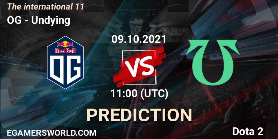 OG contre Undying : prédiction de match. 09.10.2021 at 11:01. Dota 2, The Internationa 2021