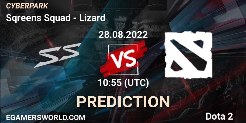 Sqreens Squad contre Lizard : prédiction de match. 28.08.2022 at 13:57. Dota 2, CYBERPARK