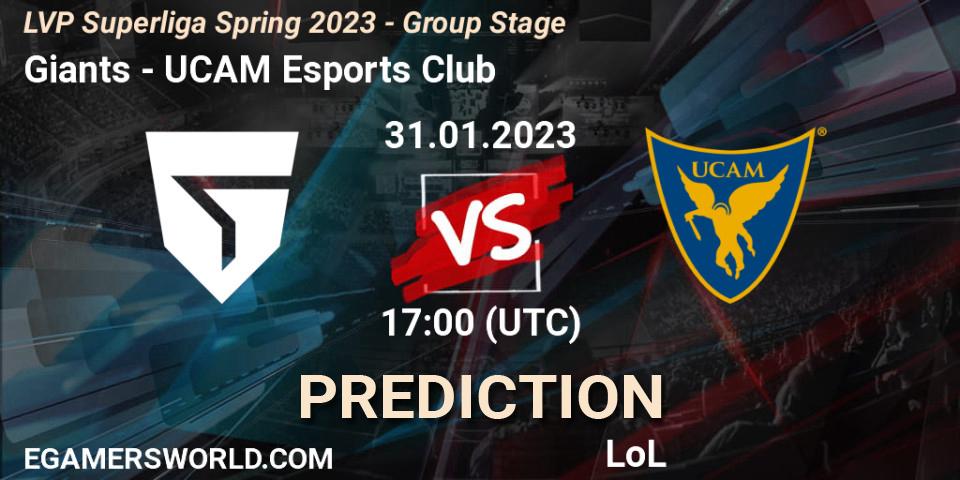 Giants contre UCAM Esports Club : prédiction de match. 31.01.23. LoL, LVP Superliga Spring 2023 - Group Stage