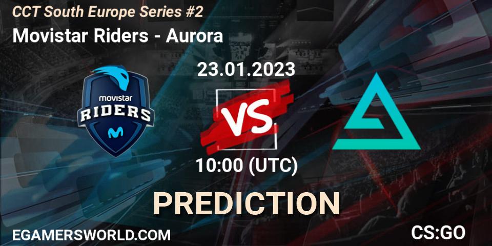 Movistar Riders contre Aurora : prédiction de match. 23.01.2023 at 10:00. Counter-Strike (CS2), CCT South Europe Series #2