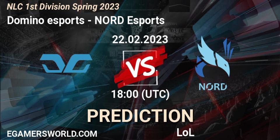 Domino esports contre NORD Esports : prédiction de match. 22.02.23. LoL, NLC 1st Division Spring 2023