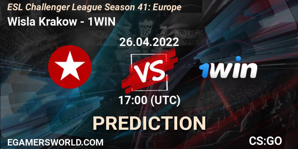 Wisla Krakow contre 1WIN : prédiction de match. 26.04.2022 at 17:00. Counter-Strike (CS2), ESL Challenger League Season 41: Europe