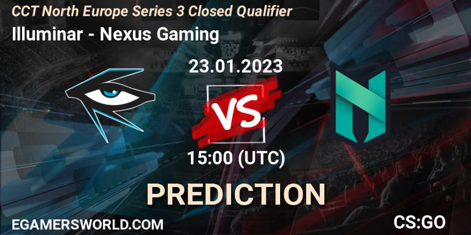 Illuminar contre Nexus Gaming : prédiction de match. 23.01.23. CS2 (CS:GO), CCT North Europe Series 3 Closed Qualifier