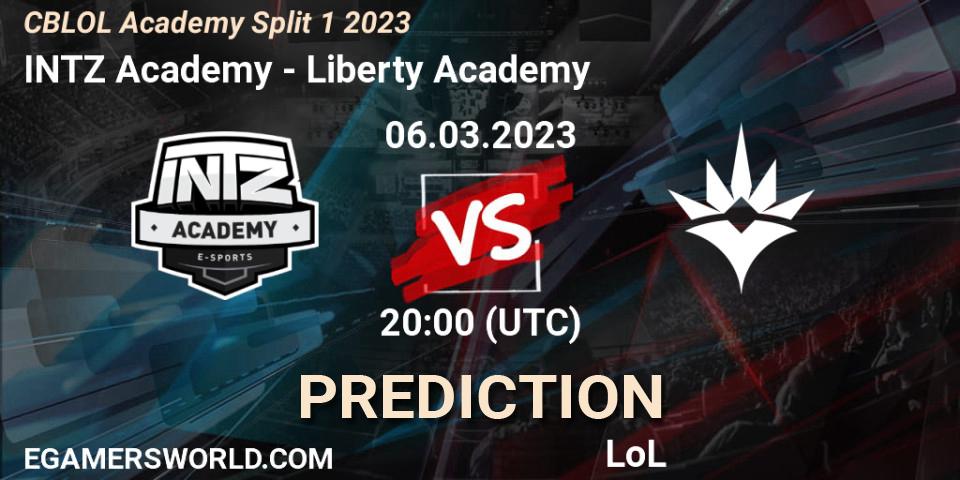 INTZ Academy contre Liberty Academy : prédiction de match. 06.03.2023 at 20:00. LoL, CBLOL Academy Split 1 2023