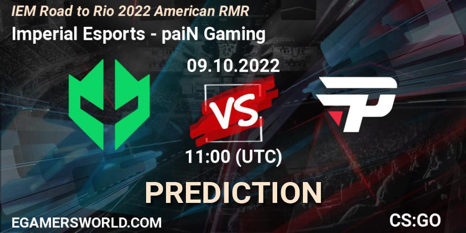 Imperial Esports contre paiN Gaming : prédiction de match. 09.10.22. CS2 (CS:GO), IEM Road to Rio 2022 American RMR