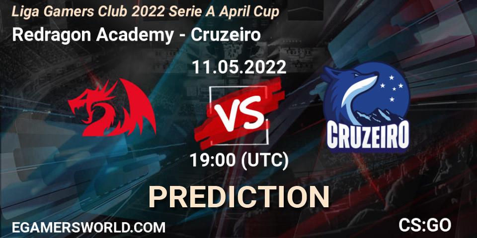 Redragon Academy contre Cruzeiro : prédiction de match. 11.05.2022 at 19:00. Counter-Strike (CS2), Liga Gamers Club 2022 Serie A April Cup