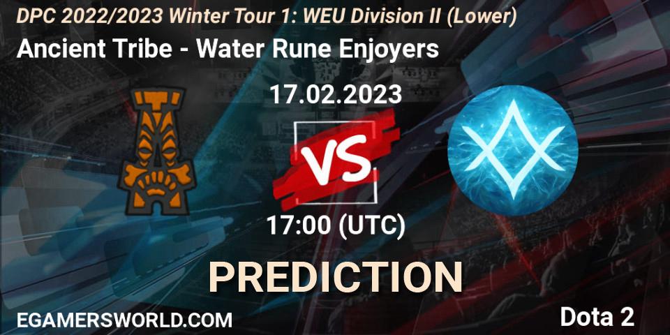 Ancient Tribe contre Water Rune Enjoyers : prédiction de match. 17.02.23. Dota 2, DPC 2022/2023 Winter Tour 1: WEU Division II (Lower)