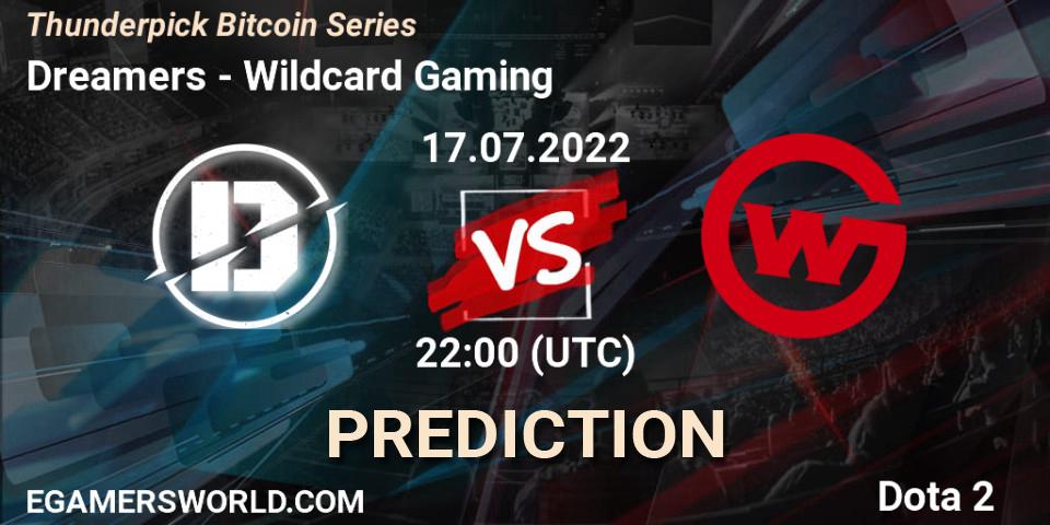 Dreamers contre Wildcard Gaming : prédiction de match. 17.07.22. Dota 2, Thunderpick Bitcoin Series
