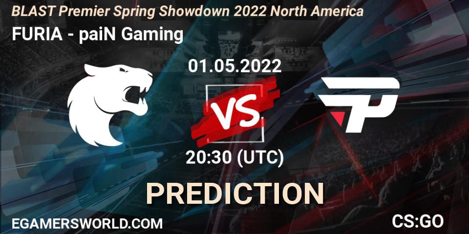 FURIA contre paiN Gaming : prédiction de match. 01.05.2022 at 21:05. Counter-Strike (CS2), BLAST Premier Spring Showdown 2022 North America