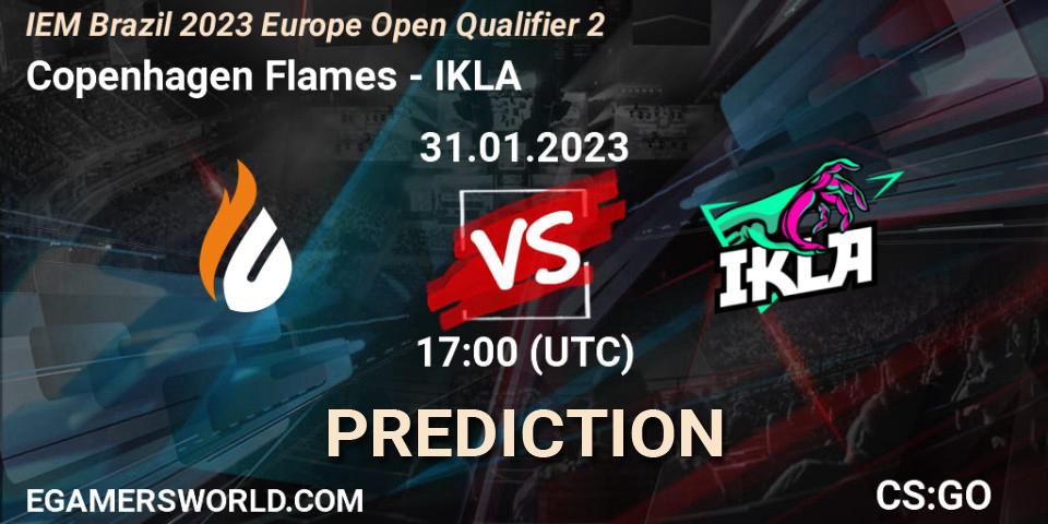 Copenhagen Flames contre IKLA : prédiction de match. 31.01.2023 at 17:00. Counter-Strike (CS2), IEM Brazil Rio 2023 Europe Open Qualifier 2