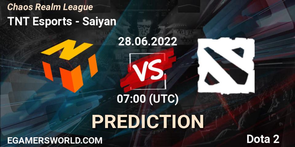 TNT Esports contre Saiyan : prédiction de match. 28.06.2022 at 07:28. Dota 2, Chaos Realm League 
