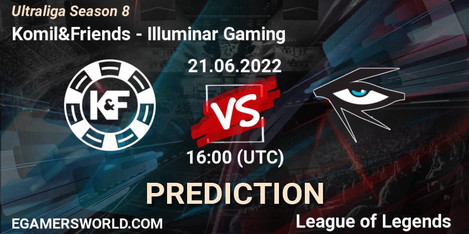 Komil&Friends contre Illuminar Gaming : prédiction de match. 21.06.2022 at 16:00. LoL, Ultraliga Season 8