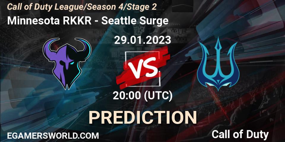 Minnesota RØKKR contre Seattle Surge : prédiction de match. 29.01.2023 at 20:00. Call of Duty, Call of Duty League 2023: Stage 2 Major Qualifiers