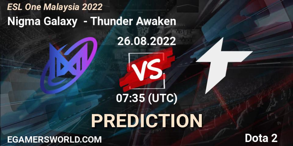 Nigma Galaxy contre Thunder Awaken : prédiction de match. 26.08.22. Dota 2, ESL One Malaysia 2022