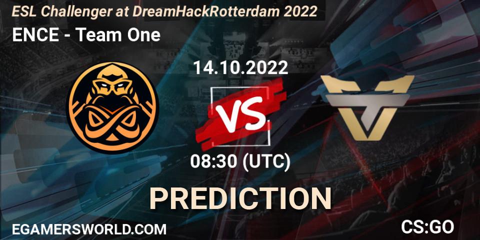 ENCE contre Team One : prédiction de match. 14.10.22. CS2 (CS:GO), ESL Challenger at DreamHack Rotterdam 2022