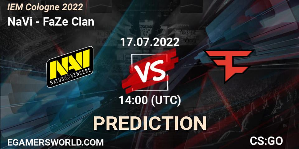 NaVi contre FaZe Clan : prédiction de match. 17.07.2022 at 14:00. Counter-Strike (CS2), IEM Cologne 2022