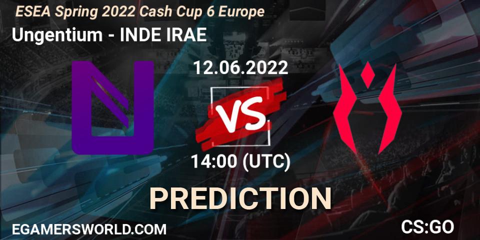 Ungentium contre INDE IRAE : prédiction de match. 12.06.2022 at 14:10. Counter-Strike (CS2), ESEA Cash Cup: Europe - Spring 2022 #6
