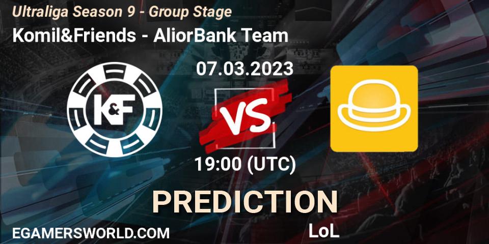 Komil&Friends contre AliorBank Team : prédiction de match. 07.03.2023 at 19:00. LoL, Ultraliga Season 9 - Group Stage