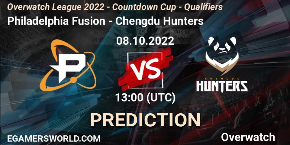 Philadelphia Fusion contre Chengdu Hunters : prédiction de match. 08.10.22. Overwatch, Overwatch League 2022 - Countdown Cup - Qualifiers