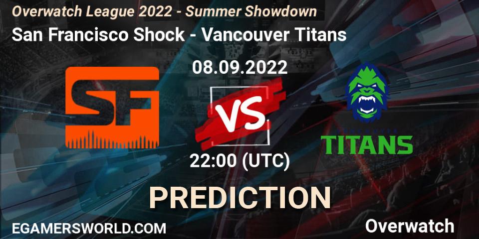 San Francisco Shock contre Vancouver Titans : prédiction de match. 08.09.22. Overwatch, Overwatch League 2022 - Summer Showdown