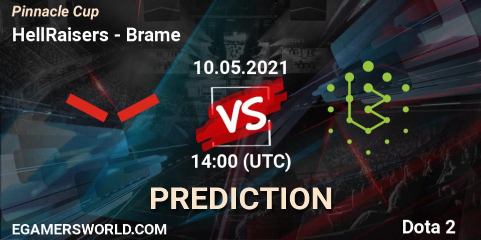 HellRaisers contre Brame : prédiction de match. 10.05.2021 at 13:07. Dota 2, Pinnacle Cup 2021 Dota 2