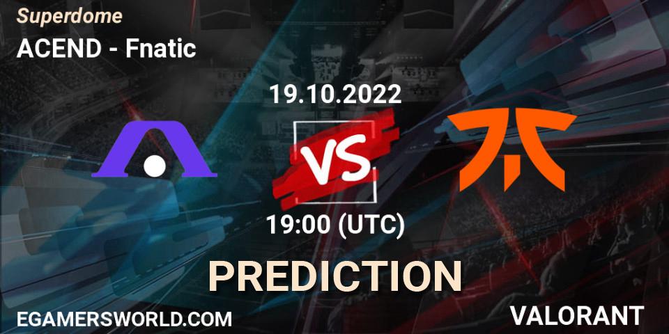 ACEND contre Fnatic : prédiction de match. 19.10.2022 at 22:00. VALORANT, Superdome