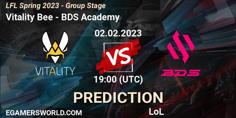 Vitality Bee contre BDS Academy : prédiction de match. 02.02.2023 at 19:00. LoL, LFL Spring 2023 - Group Stage