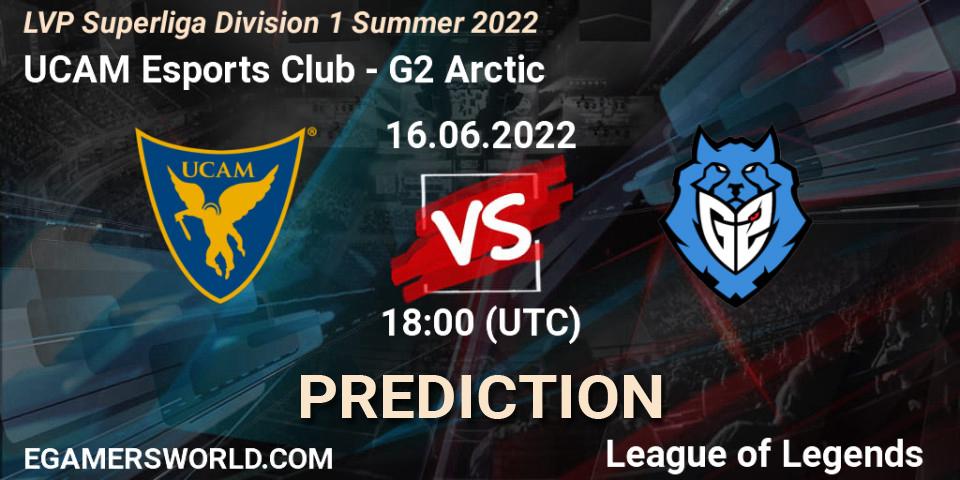 UCAM Esports Club contre G2 Arctic : prédiction de match. 16.06.2022 at 18:00. LoL, LVP Superliga Division 1 Summer 2022