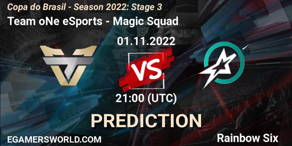 Team oNe eSports contre Magic Squad : prédiction de match. 01.11.22. Rainbow Six, Copa do Brasil - Season 2022: Stage 3