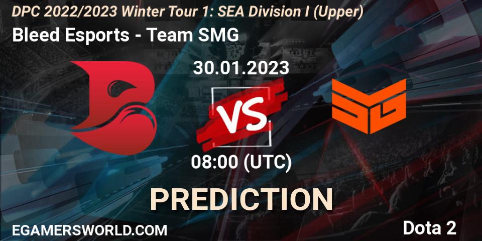 Bleed Esports contre Team SMG : prédiction de match. 30.01.23. Dota 2, DPC 2022/2023 Winter Tour 1: SEA Division I (Upper)