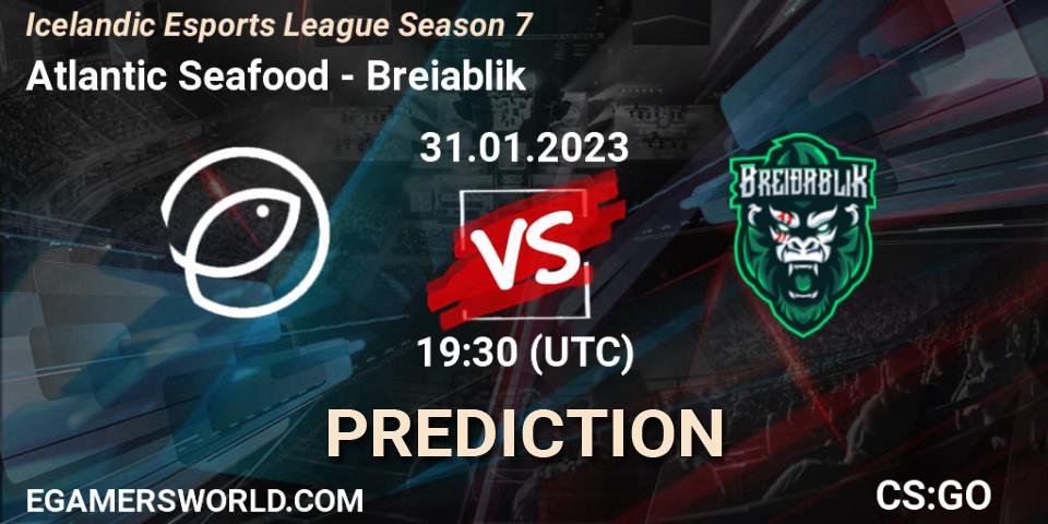 Atlantic Seafood contre Breiðablik : prédiction de match. 31.01.23. CS2 (CS:GO), Icelandic Esports League Season 7