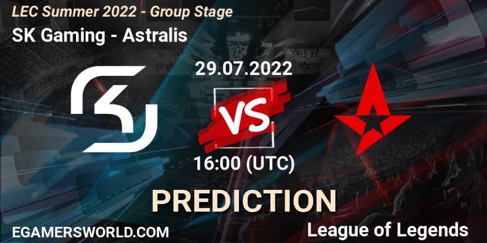 SK Gaming contre Astralis : prédiction de match. 29.07.22. LoL, LEC Summer 2022 - Group Stage